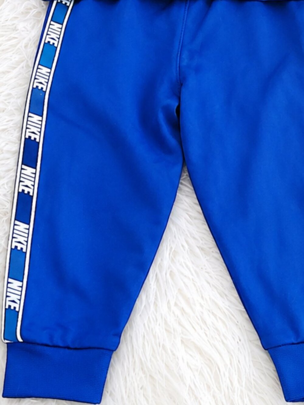 Nike Blue Unisex Taping Tricot Two Piece Tracksuit Set SZ 12M - Picture 8 of 9